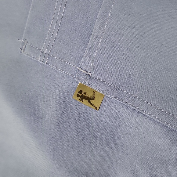 Blue Scrub Set with Yellow Accents - Picture 9 of 10